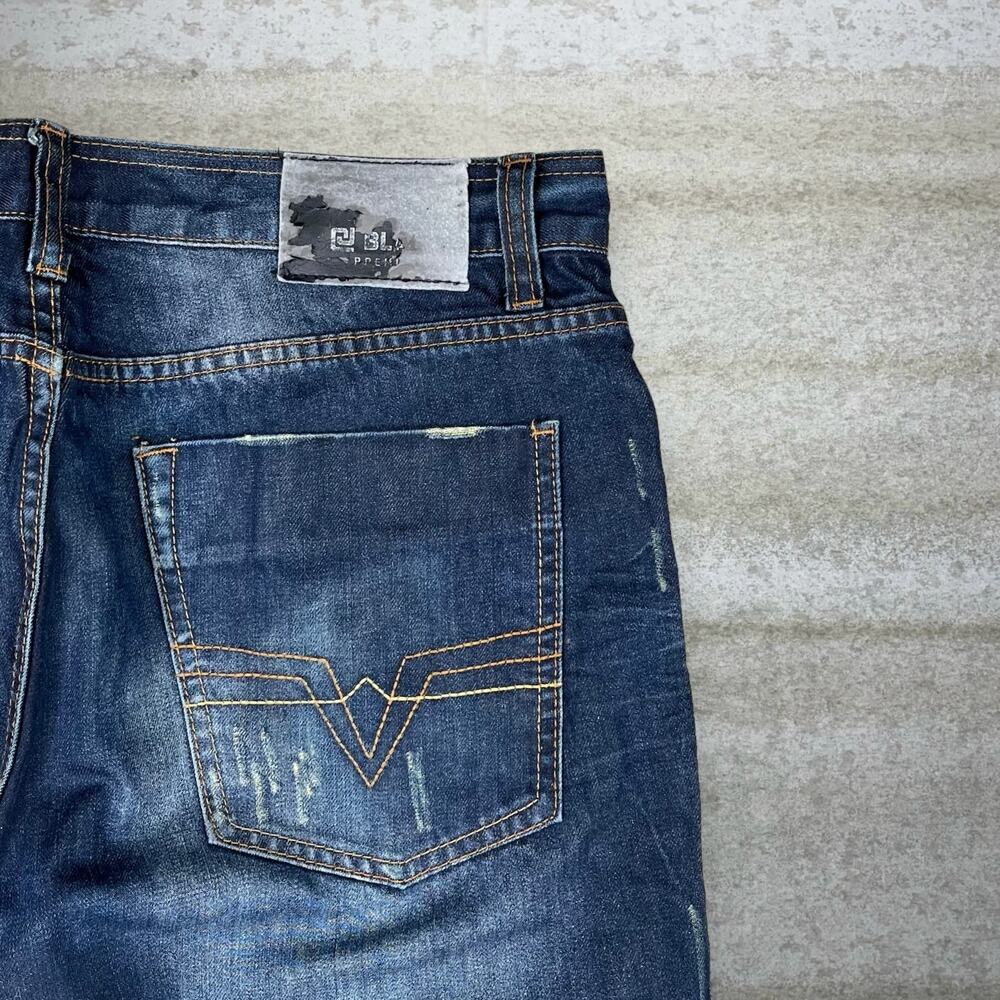 Vintage Y2K Black Brand Jeans 34x32 Relaxed Fit Dark Wash Denim - Picture 3 of 5